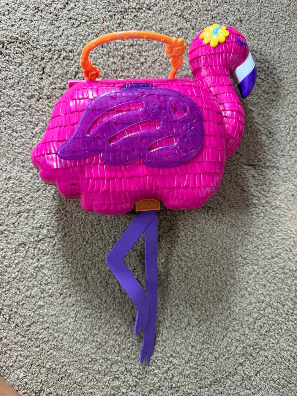 Bright Pink Flamingo Polly pocket